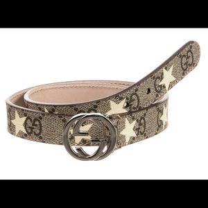 Gucci Beige GG Star Supreme Belt - NWT